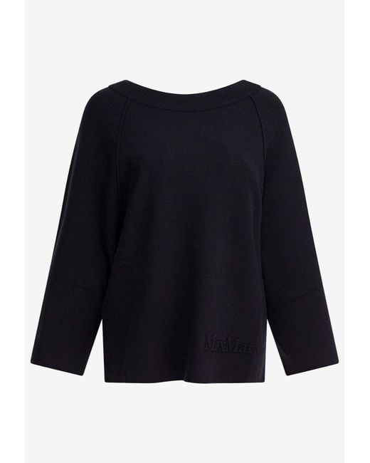 Max Mara Blue Dumbo Wool-Blend Sweater