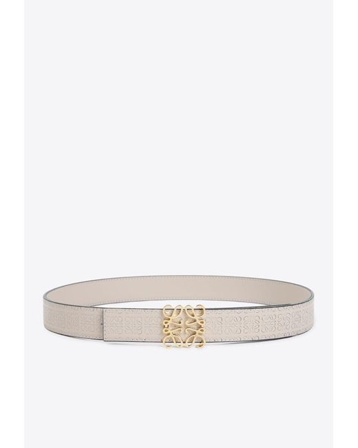 Loewe Anagram Leather Belt in White | Lyst display picture 1