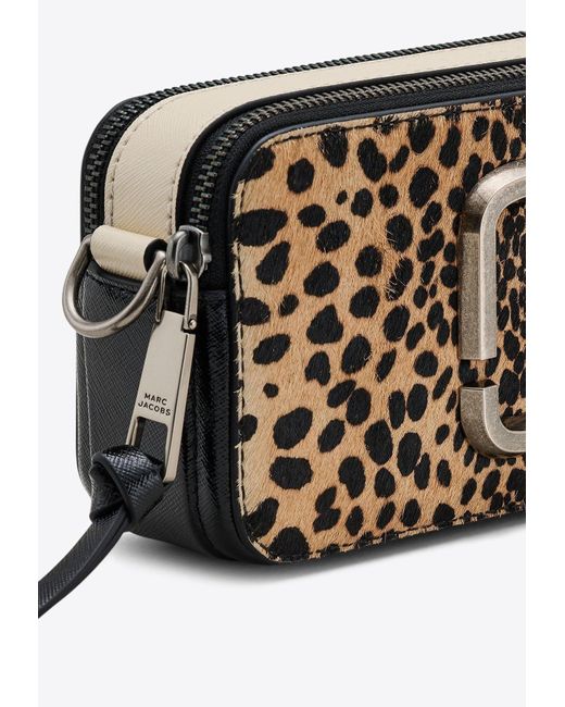 Marc Jacobs White The Cheetah Snapshot Crossbody Bag