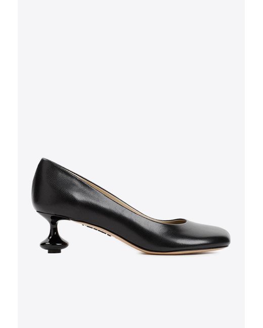 Loewe Black Toy Sculpted-heel Leather Heeled Courts