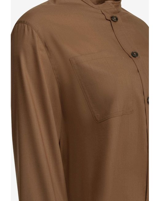Herno Brown Combed Casual Shirt