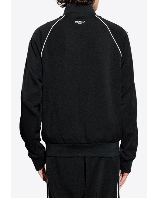 KENZO Black Pop Zip-Up Track Jacket for men