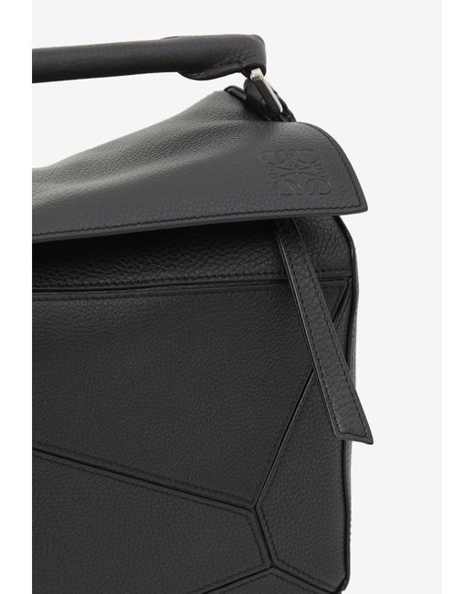 Loewe Black Large Puzzle Edge Top Handle Bag for men