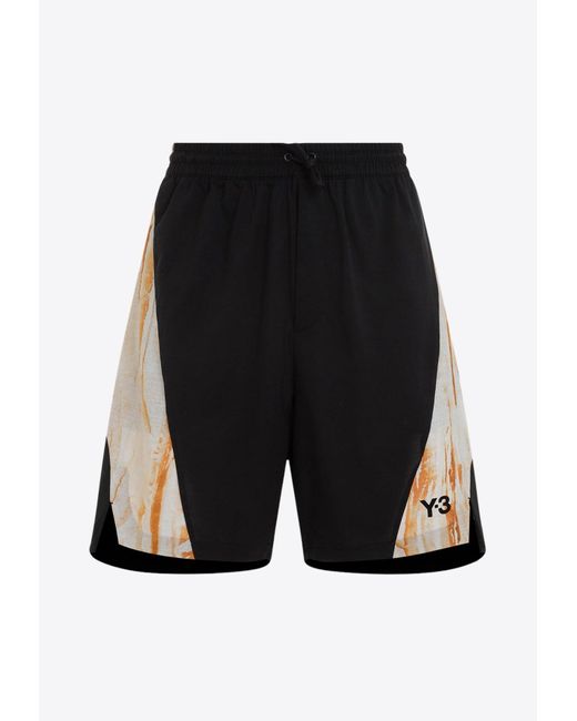 Y-3 Black Rust Dye Shorts for men