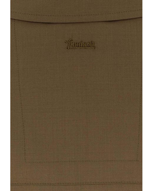 Herno Brown Wool-Blend Buttoned Shirt for men