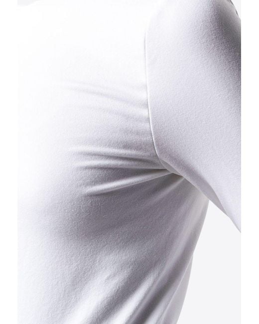 Wolford White Aurora High-Neck Top
