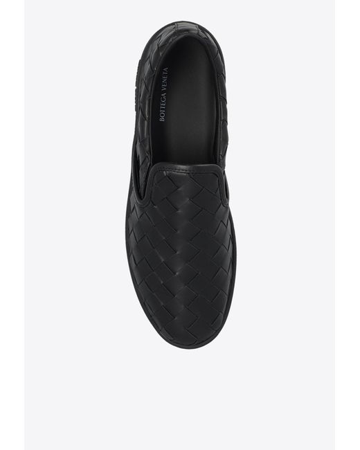 Bottega Veneta Black Sawyer Slip-On Sneakers for men