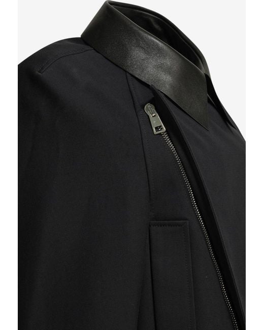 Givenchy Black Zip-Up Cropped Jacket