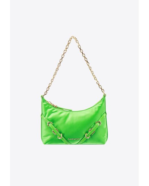 Givenchy Green Voyou Party Satin Shoulder Bag