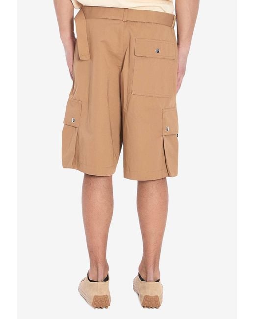 Jacquemus Natural Le Cargo Bermuda Shorts for men