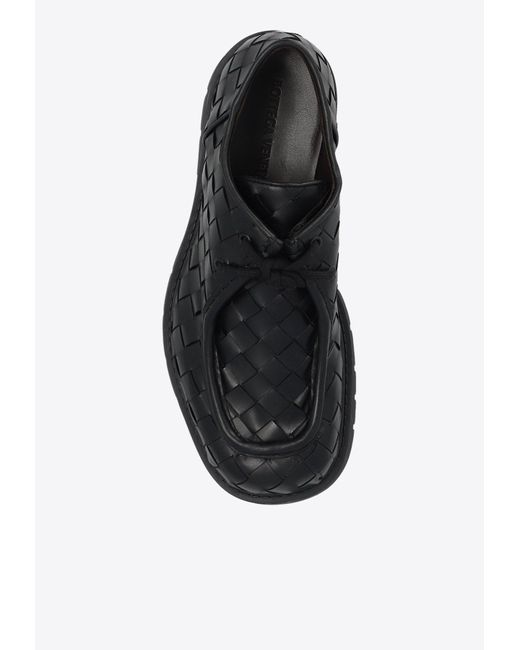 Bottega Veneta Black Haddock Lace-Up Shoes for men