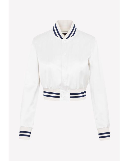 Ralph Lauren White Graeson Bomber Jacket