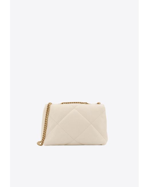 Tory Burch Natural Small Kira Quilted Convertible Crossbody Bag