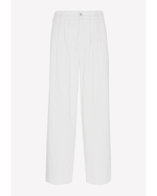 032c Straight-leg Corduroy Pants in White for Men | Lyst Canada
