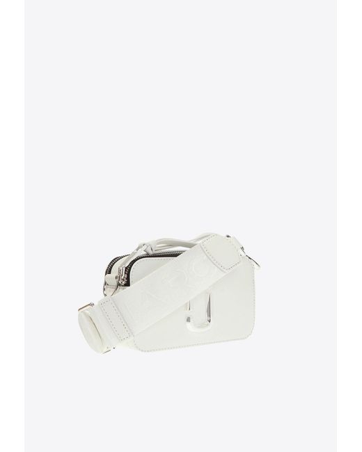 Marc Jacobs White The Snapshot Dtm Leather Camera Bag
