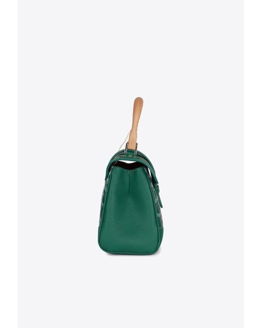 Goyard Green Mini Saïgon Souple Top Handle Bag With Palladium Hardware