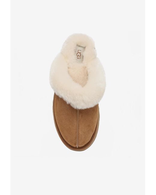 Ugg Brown Disquette Suede Flat Mules