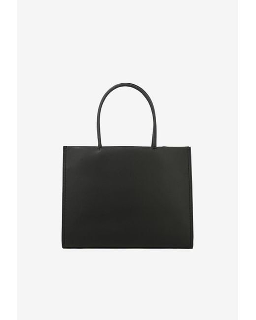 Tory Burch Black Small Ella Leather Tote Bag