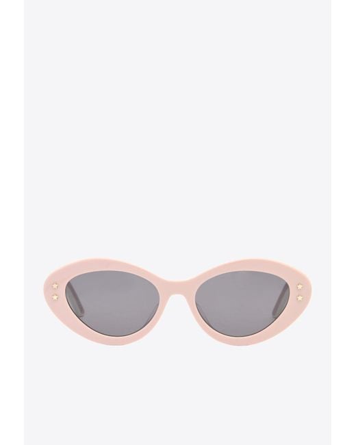 Dior White Pacific B1u Butterfly Sunglasses