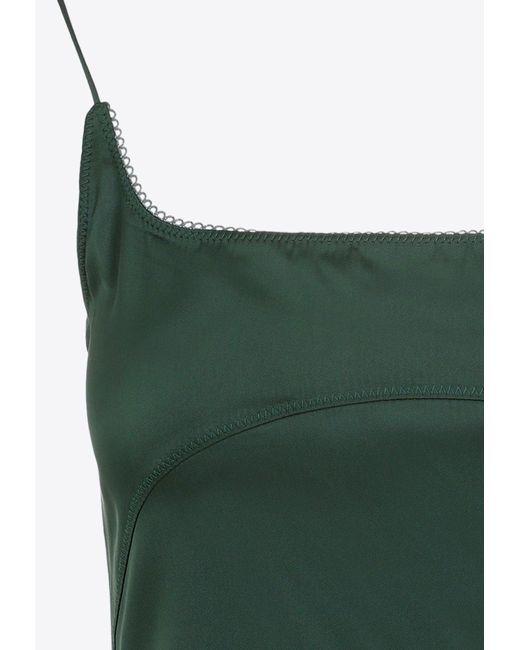 Jacquemus Green Notte Charm Logo Midi Dress