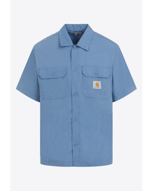 Carhartt Blue Short-Sleeved Craft Shirt for men