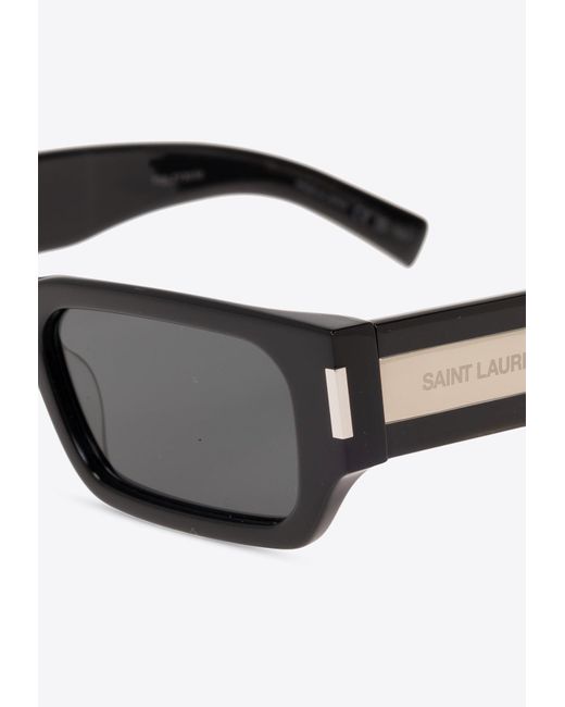 Saint Laurent Gray Sl 660 Rectangular Sunglasses