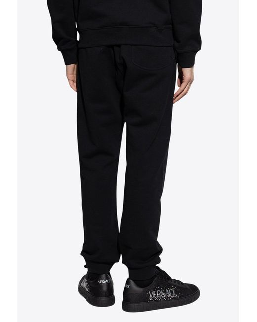 Versace Black Logo Track Pants for men