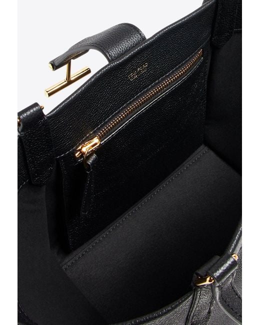 Tom Ford Black Small Tara Leather Tote Bag