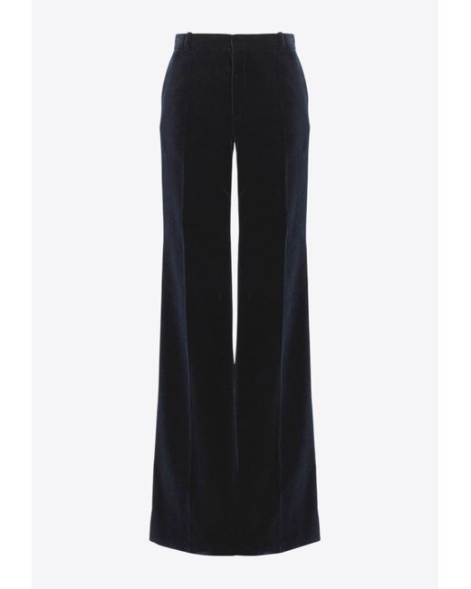 Chloé Black Flared Velvet Pants