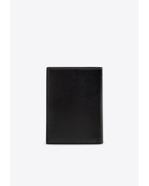 Saint Laurent Black Cassandre Single-Fold Leather Cardholder for men