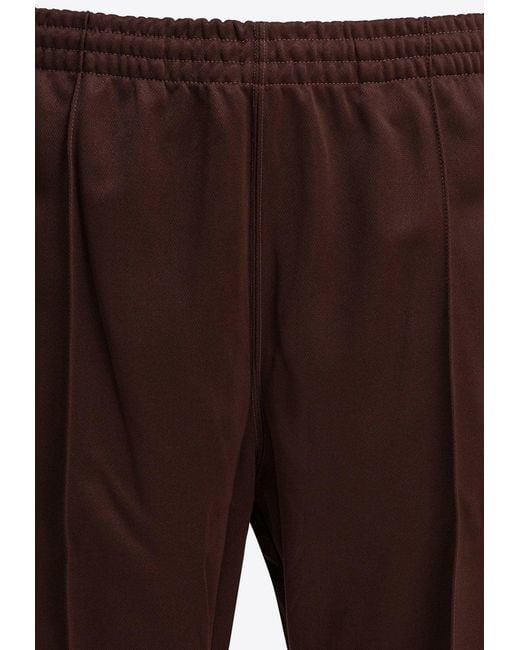 Needles Brown Poly Smooth Logo Boot-Cut Pants for men