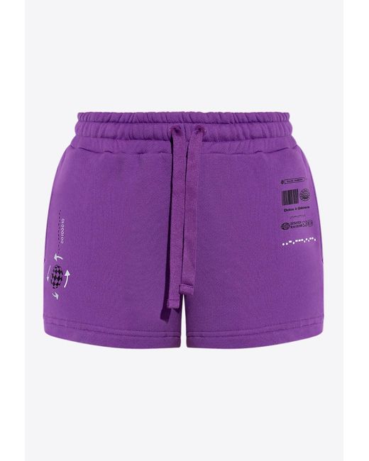 Dolce & Gabbana Purple Dgvib3 Print Track Shorts