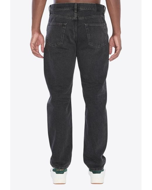 Saint Laurent Black Mick Faded Denim Pants for men