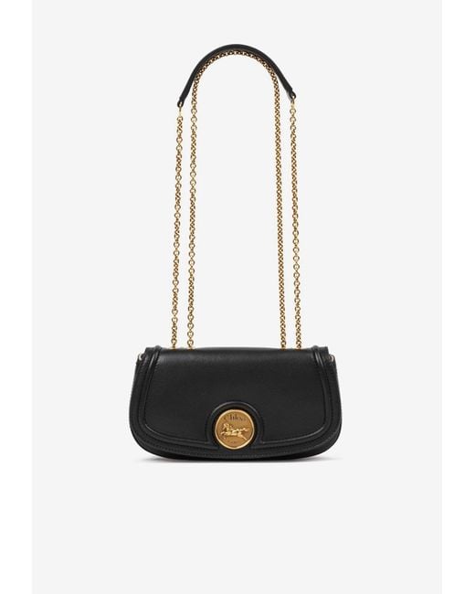 Chloé White Horse Medal Grained Leather Crossbody Bag