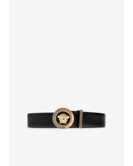 Versace White Leather Belt for men