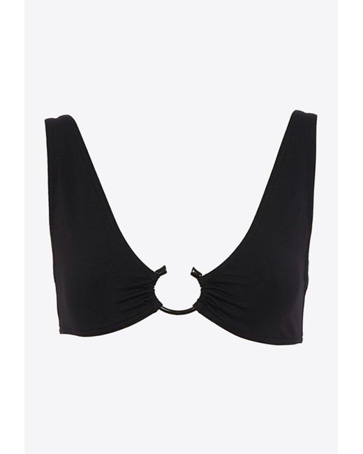 Chloé Black X Eres Papeete Triangle Bikini Top