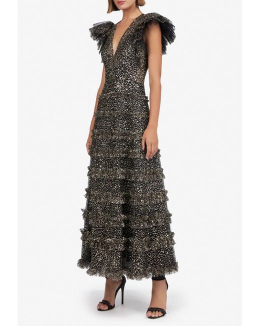 costarellos black gown