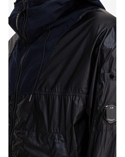 C P Company Blue Signature Lens Zip-Up Jacket for men