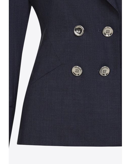 Givenchy Blue Double-Breasted Blazer