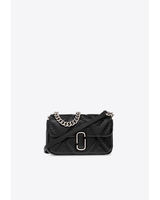 Marc Jacobs White The Mini Quilted J Marc Crossbody Bag