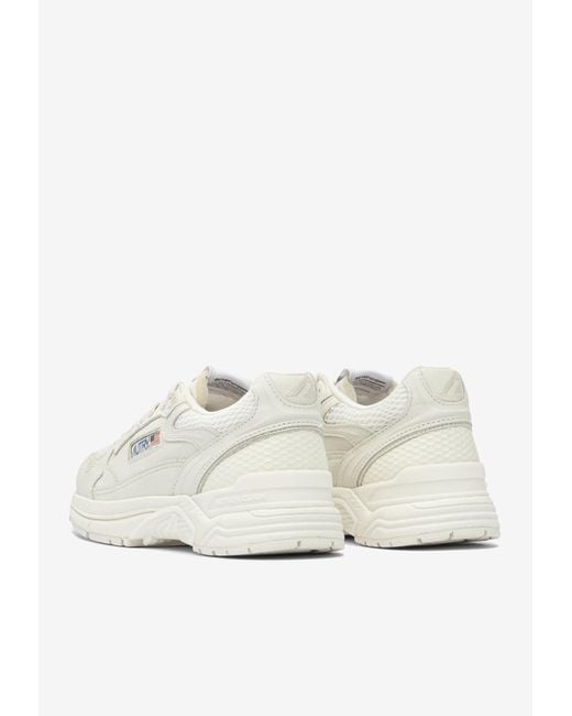 Autry White Hyperway Low-Top Sneakers