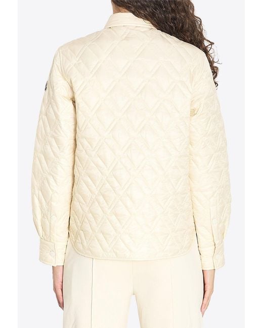 Moncler Natural Logo Patch Quilted Jacket