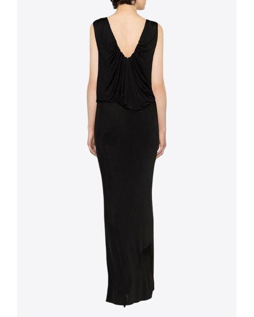 Saint Laurent Black Maxi Sleeveless Dress