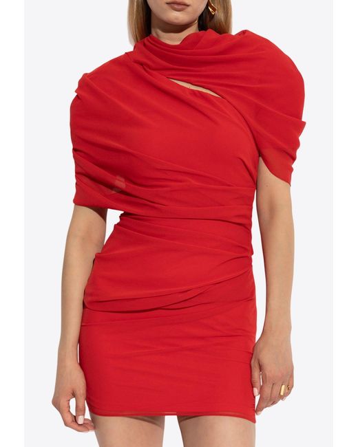 Jacquemus Red La Castagna Mini Dress