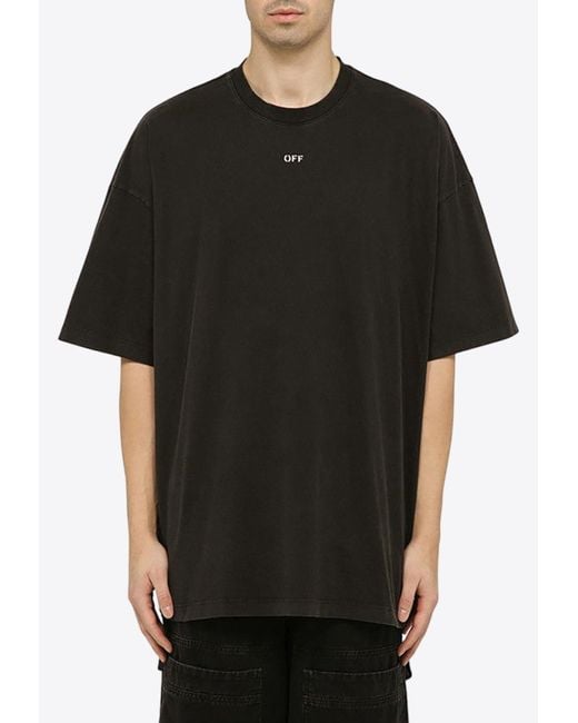 Off-White c/o Virgil Abloh Black Stamp Mary Print Oversized T-Shirt for men