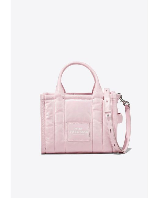 Marc Jacobs Pink The Small Crinkle Leather Tote Bag