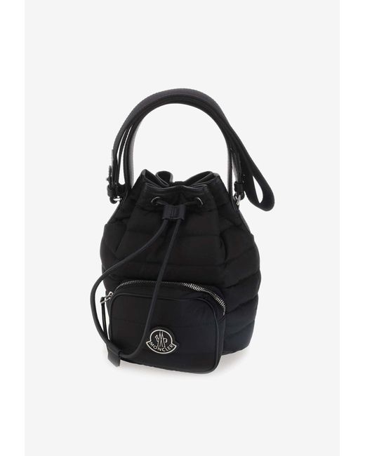 Moncler Black Kilia Quilted Nylon Bucket Bag
