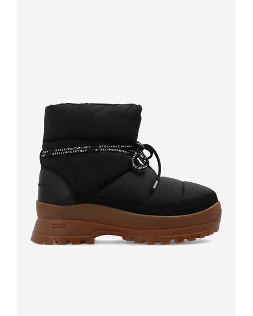 Stella McCartney Trace Puffy Snow Boots in Black | Lyst