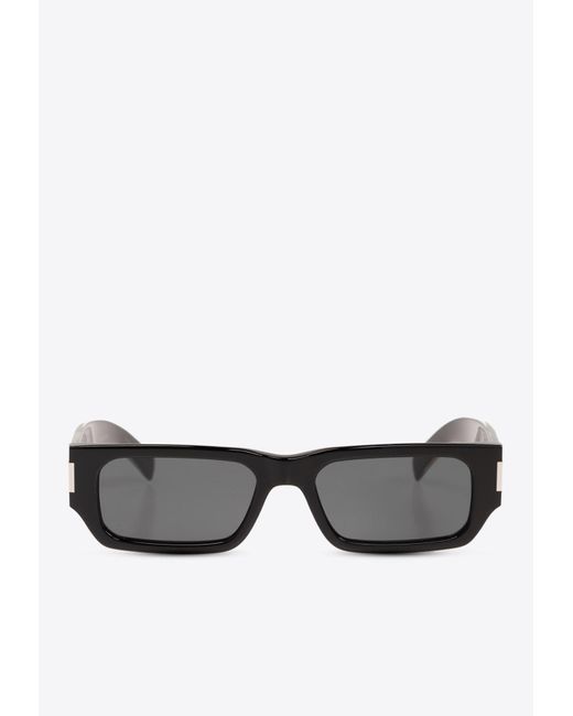 Saint Laurent Gray Sl 660 Rectangular Sunglasses