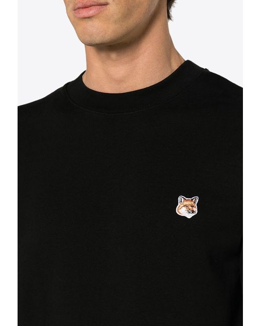 Maison Kitsuné Black Fox Logo-Patch Sweatshirt for men